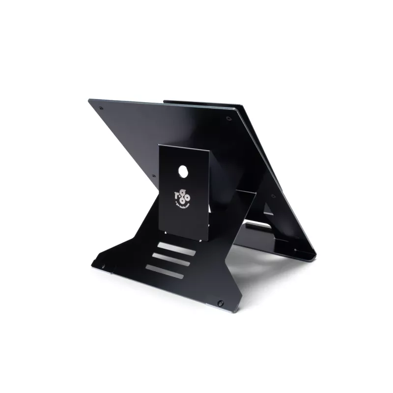 R-Go Tools Laptop-Ständer R-Go Riser Document, ergonomischer, faltbarer und verstellbarer Ständer mit Dokumentenhalter, schwarz