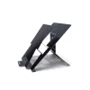 R-Go Tools Laptop-Ständer R-Go Riser Document, ergonomischer, faltbarer und verstellbarer Ständer mit Dokumentenhalter, schwarz