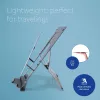 R-Go Tools Laptop-Ständer R-Go Riser Document, ergonomischer, faltbarer und verstellbarer Ständer mit Dokumentenhalter, schwarz