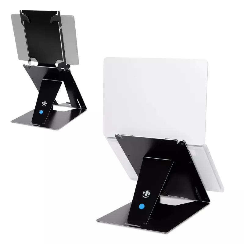 R-Go Tools Tablet- und Laptopständer R-Go Riser Duo, geeignet für 10–22-Zoll-Bildschirm, schwarz