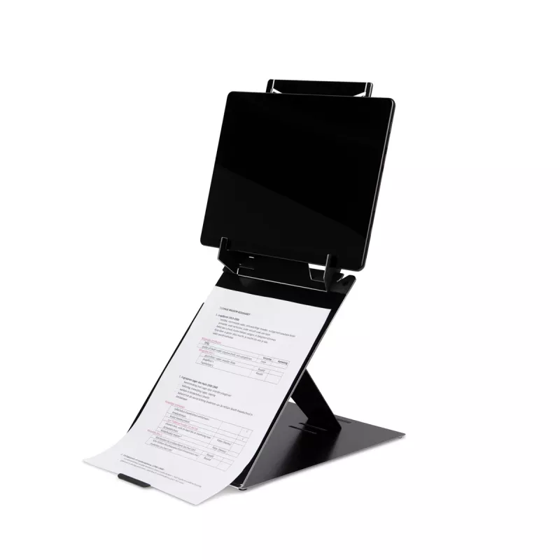 R-Go Tools Tablet- und Laptopständer R-Go Riser Duo, geeignet für 10–22-Zoll-Bildschirm, schwarz