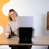 R-Go Tools Tablet- und Laptopständer R-Go Riser Duo, geeignet für 10–22-Zoll-Bildschirm, schwarz