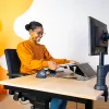 R-Go Tools Dokumentenhalter R-Go Read2Write, geeignet zum Lesen und Schreiben, ergonomisch, mit weicher Schaumstoff-Handballenauflage, matt Acryl