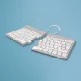 R-Go Tools Ergonomische Tastatur R-Go Split Break mit Pausensoftware, ergonomische geteilte Tastatur, QWERTY (UK), Bluetooth, weiß