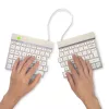 R-Go Tools Ergonomische Tastatur R-Go Split Break mit Pausensoftware, ergonomische geteilte Tastatur, QWERTY (UK), Bluetooth, weiß