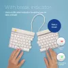 R-Go Tools Ergonomische Tastatur R-Go Split Break mit Pausensoftware, ergonomische geteilte Tastatur, QWERTY (UK), Bluetooth, weiß