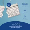 R-Go Tools Ergonomische Tastatur R-Go Split Break mit Pausensoftware, ergonomische geteilte Tastatur, QWERTY (UK), Bluetooth, weiß