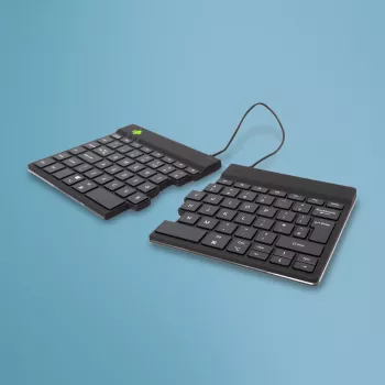 R-Go Tools Ergonomische Tastatur R-Go Split Break mit Pausensoftware, ergonomische geteilte Tastatur, QWERTY (UK), Bluetooth, Schwarz