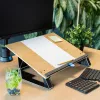R-Go Tools Dokumentenhalter R-Go Read2Write, geeignet zum Lesen und Schreiben, ergonomisch, mit weicher Schaumstoff-Handgelenkauflage, Eichenholz