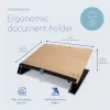 R-Go Tools Dokumentenhalter R-Go Read2Write, geeignet zum Lesen und Schreiben, ergonomisch, mit weicher Schaumstoff-Handgelenkauflage, Eichenholz