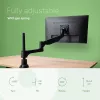 R-Go Tools Monitorarm R-Go Caparo Single, vollständig verstellbar mit Gasfeder, 3-9 kg Tragfähigkeit, 100% zirkulär, schwarz