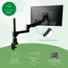 R-Go Tools Monitorarm R-Go Caparo Single, vollständig verstellbar mit Gasfeder, 3-9 kg Tragfähigkeit, 100% zirkulär, schwarz