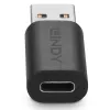Lindy USB 3.2 Typ A auf C Adapter, USB 3.2 Typ A, USB 3.2 Typ C, Schwarz