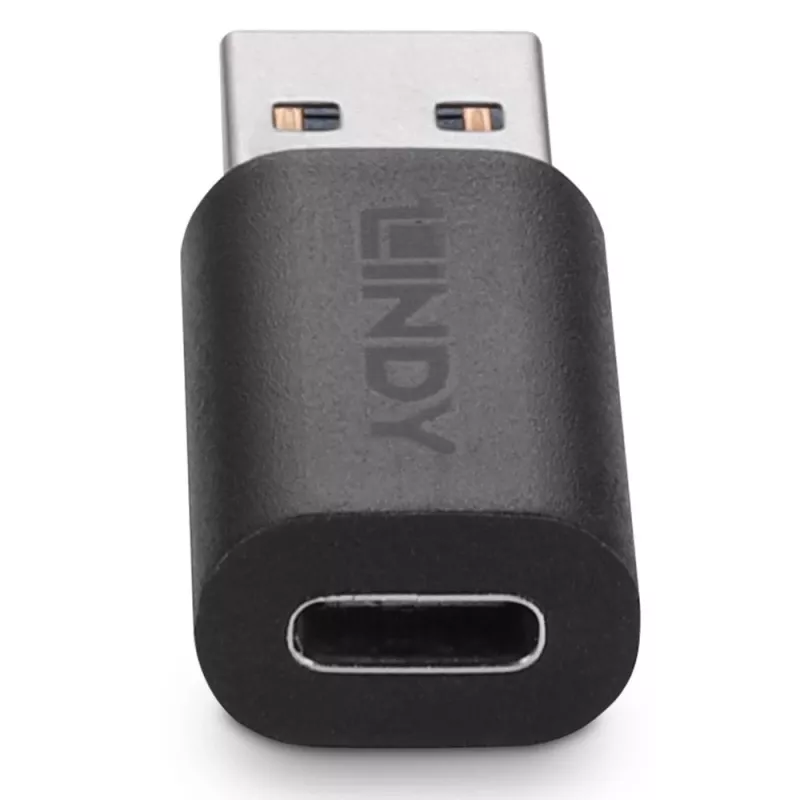 Lindy USB 3.2 Typ A auf C Adapter, USB 3.2 Typ A, USB 3.2 Typ C, Schwarz