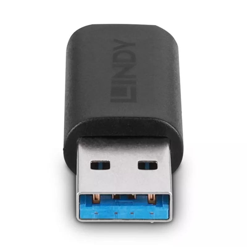 Lindy USB 3.2 Typ A auf C Adapter, USB 3.2 Typ A, USB 3.2 Typ C, Schwarz