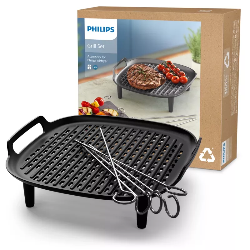 Grillboden & Spieße Philips Zubehör für Airfryer 6,2 L