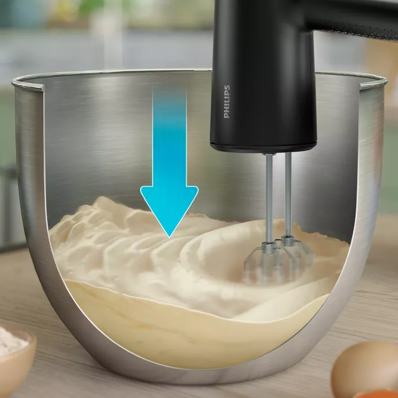Handmixer Philips HR3781/10 500 W, 5 Geschwindigkeiten + Turbo, Kunststoffgehäuse, 1 m Kabel, Quirle & Knethaken