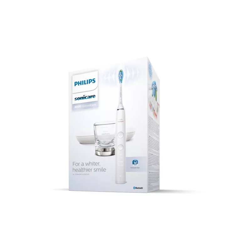 Sonic elektrische Zahnbürste Philips DiamondClean 9000 HX9911 — vibrierende Zahnbürste, Li‑Ion wiederaufladbar, 3 Modi, weiß