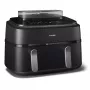Heißluftfritteuse Philips 5000 Serie NA551/00 — 9 L Kapazität, 2300 W, Touch-Steuerung, LED-Anzeige, schwarz/silber