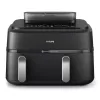 Heißluftfritteuse Philips 5000 Serie NA551/00 — 9 L Kapazität, 2300 W, Touch-Steuerung, LED-Anzeige, schwarz/silber