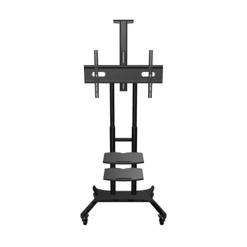 TV-Bodenständer ONKRON TS1881-B für 50-Zoll–86-Zoll Bildschirme, 105,9 kg Tragfähigkeit, VESA 200x200–800x500, Höhe 1350–1650 mm, schwarz