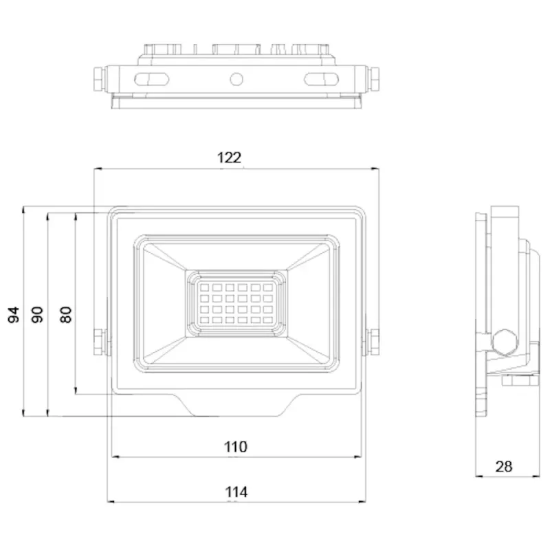 Outdoor LED-Flutlicht OLLO VS121C-20W-RGB 20W 1900lm RGB