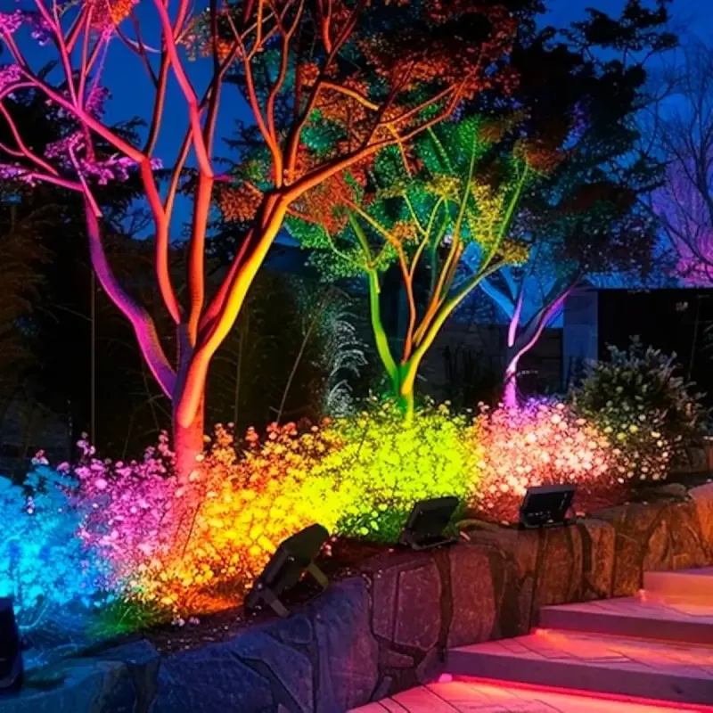 LED-Außenstrahler OLLO VS121C-50W-RGB — 50 W, 4750 lm, RGB
