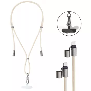USB-Kabel Intenso Handykette 1,65 m USB-C Beige