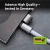 Intenso USB-C Ladekabel-Trageband Handy-Halsband 60W Schnellladung, verstellbare Länge 1,65 m, Nylon, Lila