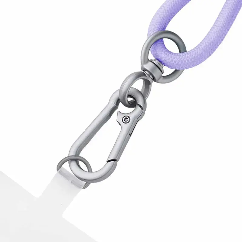 Intenso USB-C Ladekabel-Trageband Handy-Halsband 60W Schnellladung, verstellbare Länge 1,65 m, Nylon, Lila