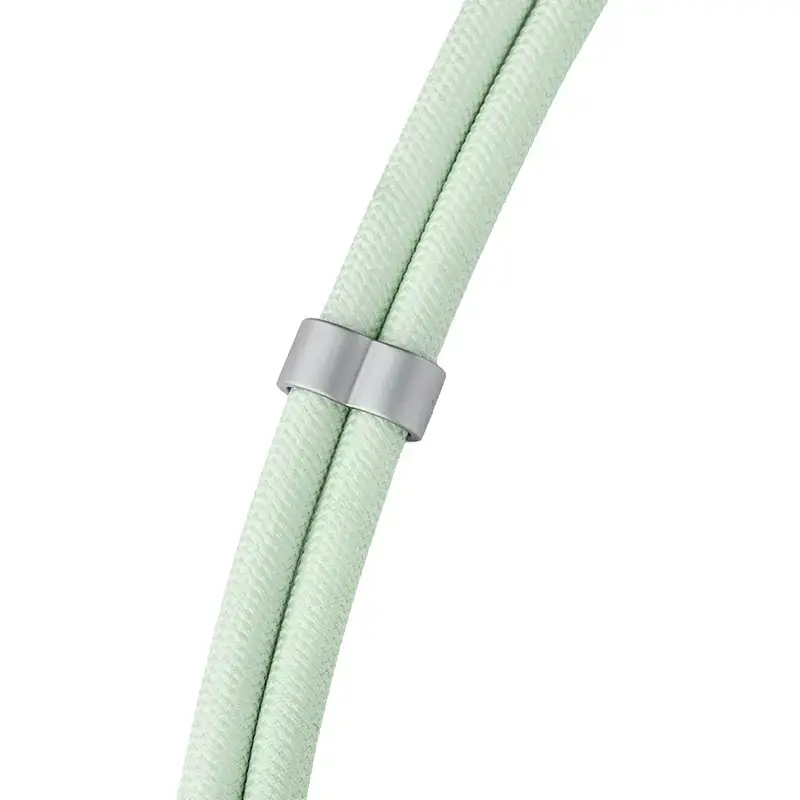 Intenso USB-C Ladeband Handy-Halsband-Kabel 60W Schnellladung verstellbare Länge 1,65m Nylon Grün