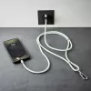 Intenso USB-C Ladeband Handy-Halsband-Kabel 60W Schnellladung verstellbare Länge 1,65m Nylon Grün