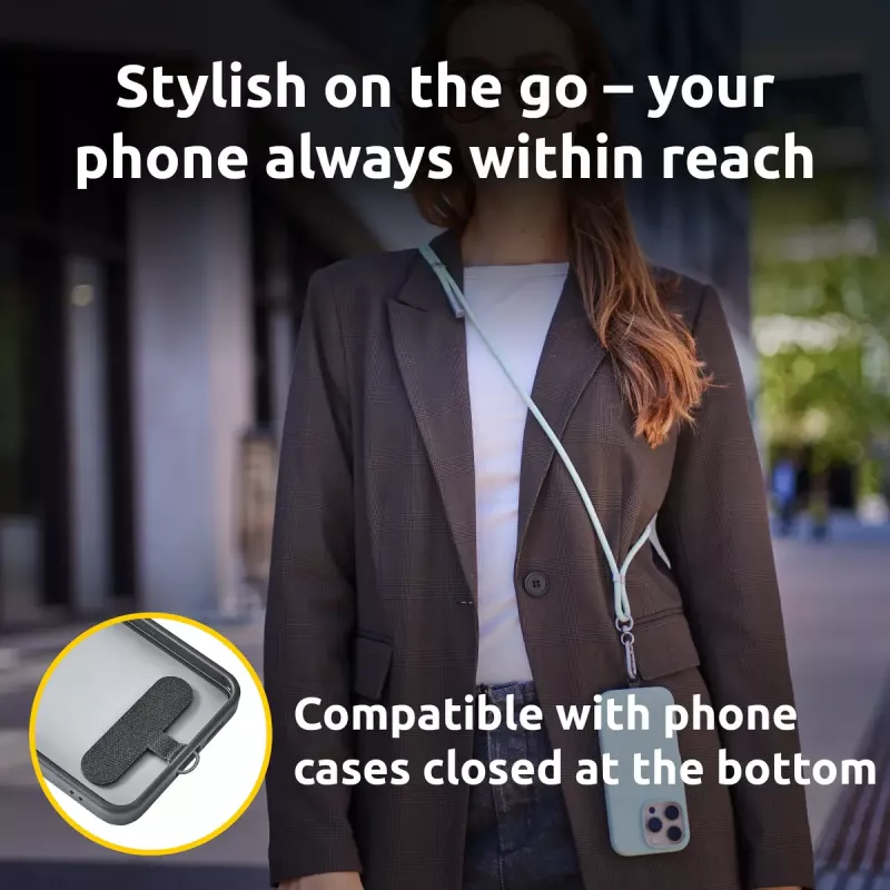Intenso USB-C Ladeband Handy-Halsband-Kabel 60W Schnellladung verstellbare Länge 1,65m Nylon Grün