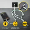 Intenso USB-C Ladeband Handy-Halsband-Kabel 60W Schnellladung verstellbare Länge 1,65m Nylon Grün