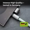 Intenso USB-C Ladeband Handy-Halsband-Kabel 60W Schnellladung verstellbare Länge 1,65m Nylon Grün