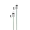 Intenso USB-C Ladeband Handy-Halsband-Kabel 60W Schnellladung verstellbare Länge 1,65m Nylon Grün