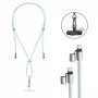 Intenso USB-C Ladeband Handy-Halsband-Kabel 60W Schnellladung verstellbare Länge 1,65m Nylon Grün