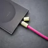 Intenso USB-C Ladekabel-Halsband Handy-Umhängekabel 60 W Schnellladung verstellbare Länge 1,65 m Nylon Neopink