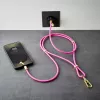 Intenso USB-C Ladekabel-Halsband Handy-Umhängekabel 60 W Schnellladung verstellbare Länge 1,65 m Nylon Neopink