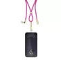 Intenso USB-C Ladekabel-Halsband Handy-Umhängekabel 60 W Schnellladung verstellbare Länge 1,65 m Nylon Neopink
