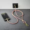Intenso USB-C Lade-Lanyard Telefon-Halsbandkabel 60 W Schnellladung verstellbare Länge 1,65 m Nylon Mehrfarbig