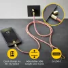 Intenso USB-C Lade-Lanyard Telefon-Halsbandkabel 60 W Schnellladung verstellbare Länge 1,65 m Nylon Mehrfarbig