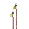 Intenso USB-C Lade-Lanyard Telefon-Halsbandkabel 60 W Schnellladung verstellbare Länge 1,65 m Nylon Mehrfarbig