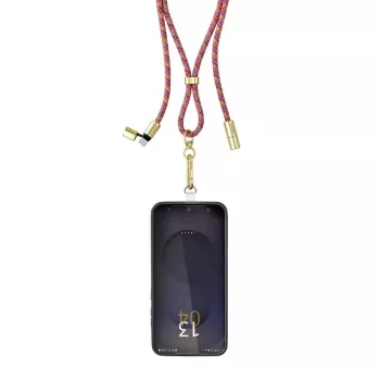 Intenso USB-C Lade-Lanyard Telefon-Halsbandkabel 60 W Schnellladung verstellbare Länge 1,65 m Nylon Mehrfarbig