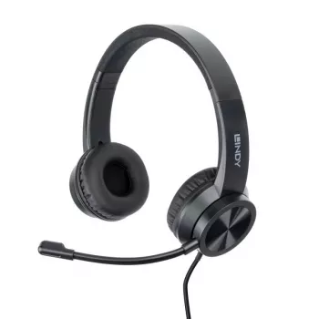 Headset Lindy USB-C Office Headset Kabelgebunden 20-20000 Hz 1,95 m Schwarz