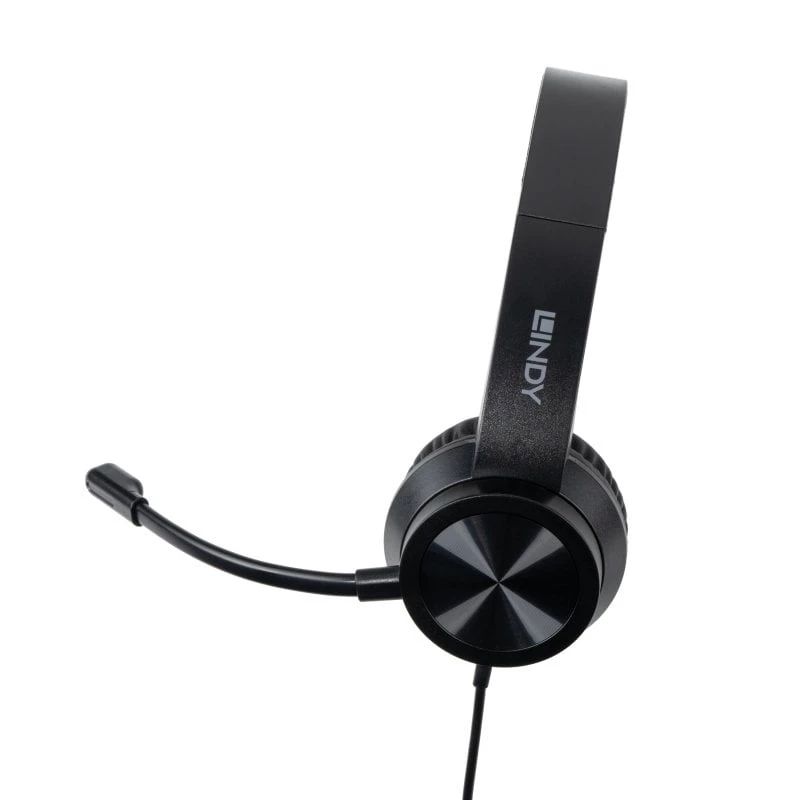 Headset Lindy USB-C Office Headset Kabelgebunden 20-20000 Hz 1,95 m Schwarz
