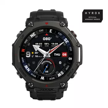 Amazfit T-Rex 3 Pro 3,81 cm (1,5 Zoll) AMOLED 48 mm Digital 480 x 480 Pixel Touchscreen Schwarz WLAN GPS (Satellit)