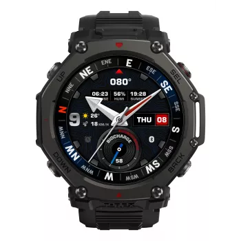 Amazfit T-Rex 3 Pro 3,81 cm (1,5 Zoll) AMOLED 48 mm Digital 480 x 480 Pixel Touchscreen Schwarz WLAN GPS (Satellit)