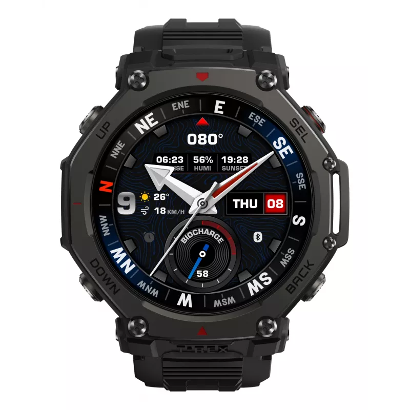 Amazfit T-Rex 3 Pro 3,81 cm (1,5 Zoll) AMOLED 48 mm Digital 480 x 480 Pixel Touchscreen Schwarz WLAN GPS (Satellit)