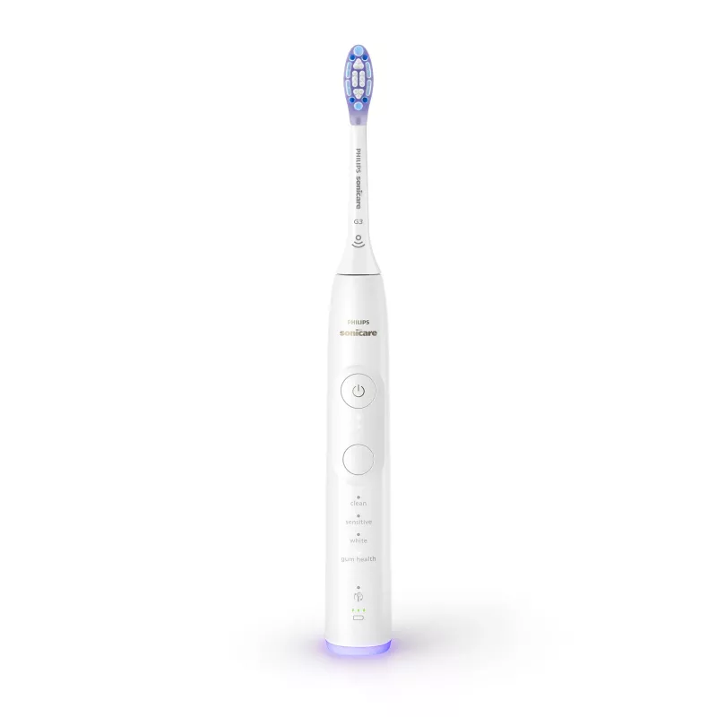 Philips Series 7100 HX7420/01 Schallzahnbürste — 62.000 Bewegungen/Min., 4 Modi, Drucksensor, Bluetooth, wiederaufladbar (weiß)